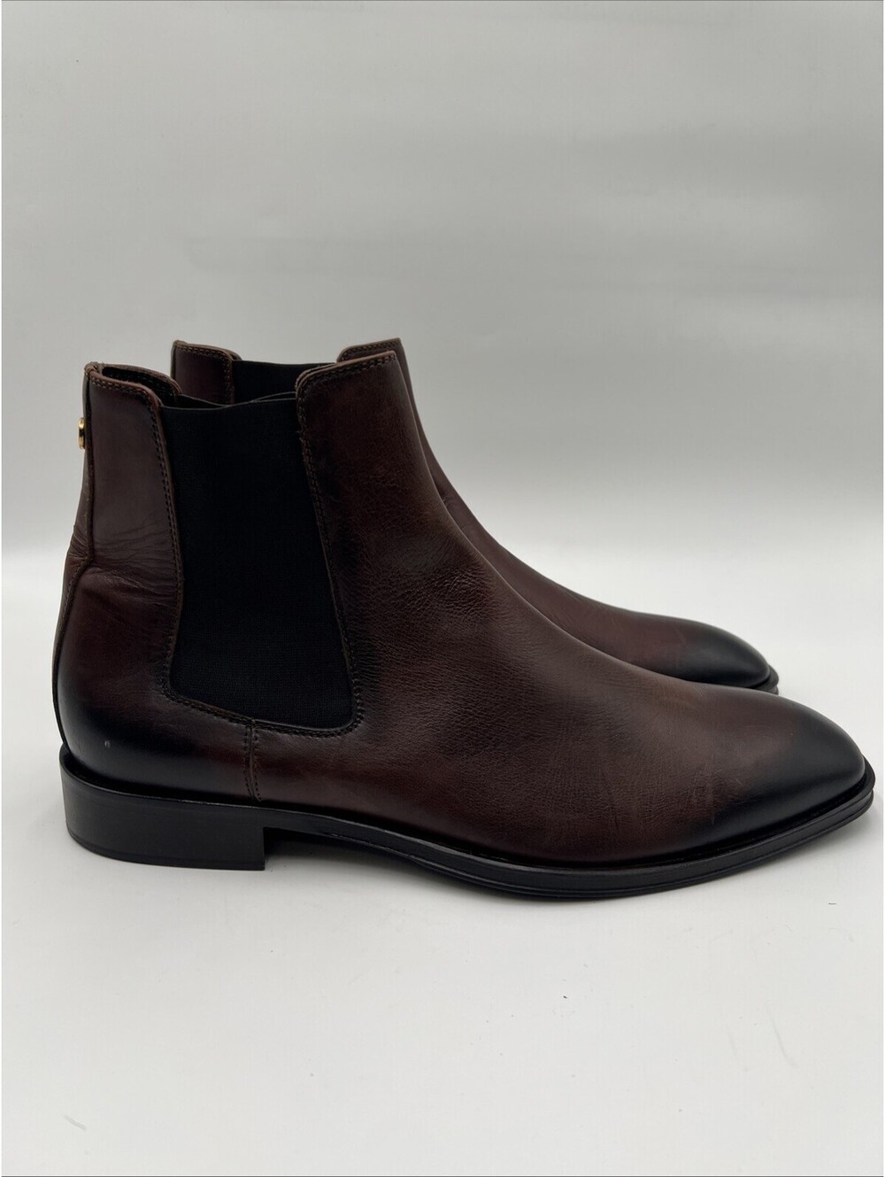 Cavalli Class by Roberto Cavalli Men's Leather Chelsea Boots in Brown Size 43